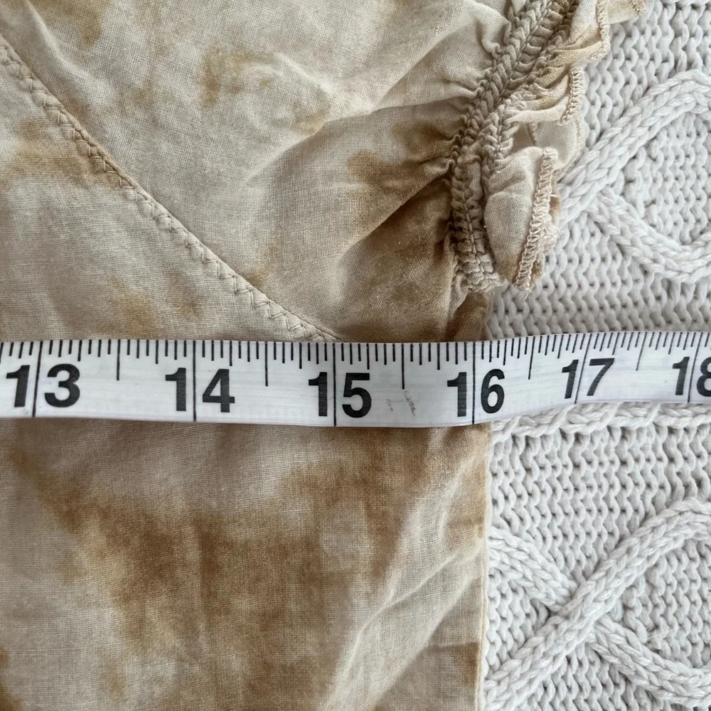 Nine West Jeans Brand Cotton Ruffle Sleeve Spring blouse Women’s Size Small - Picture 13 of 14
